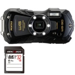 ＰＥＮＴＡＸ　デジタルカメラ　ＷＧ－９０　ブラック　＋　３２ＧＢ　ＳＤＨＣメモリカード　１セット