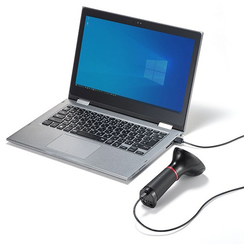 サンワサプライ　ワイヤレス２次元バーコードリーダー（Ｂｌｕｅｔｏｏｔｈ対応）　ブラック　ＢＣＲ－ＢＴ２Ｄ４ＢＫ　１台10