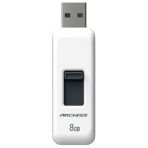アーキス　ＵＳＢ２．０　スライド式フラッシュメモリ　ホワイト　ＡＳ－Ｕ２－ＰＳＷ