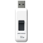 アーキス　ＵＳＢ２．０　スライド式フラッシュメモリ　３２ＧＢ　ホワイト　ＡＳ－０３２ＧＵ２－ＰＳＷ　１個