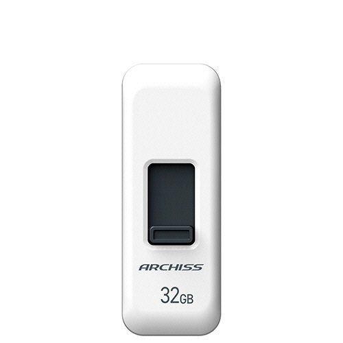 アーキス　ＵＳＢ２．０　スライド式フラッシュメモリ　３２ＧＢ　ホワイト　ＡＳ－０３２ＧＵ２－ＰＳＷ　１個2