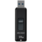 アーキス　ＵＳＢ３．２（Ｇｅｎ１）　スライド式フラッシュメモリ　１２８ＧＢ　ブラック　ＡＳ－１２８ＧＵ３－ＰＳＢ　１個