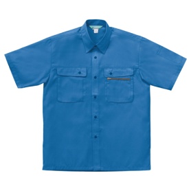 クロダルマ　半袖シャツ　ソフトバーバリー　Ｓサイズ　ブルー　２６３７１－１０　１着