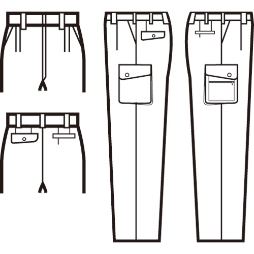 クロダルマ　カーゴパンツ（ツータック）　ネイビー　ウエスト８５ｃｍ　３５３７１－１１　１着2