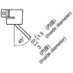 白光　ノズル　シングル曲がり　Ａ１１４２Ｂ　１個