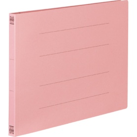 プラス　フラットファイル　樹脂とじ具　Ａ４ヨコ　１５０枚収容　背幅１８ｍｍ　ピンク　Ｎｏ．０２２Ｎ　１セット（１０冊）