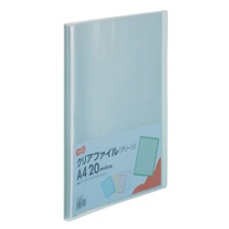 ＴＡＮＯＳＥＥ　クリアファイル　Ａ４タテ　２０ポケット　背幅１４ｍｍ　グリーン　１セット（１０冊）1
