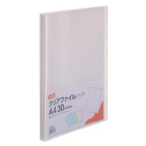 ＴＡＮＯＳＥＥ　クリアファイル　Ａ４タテ　３０ポケット　背幅１７ｍｍ　クリア　１セット（１０冊）1