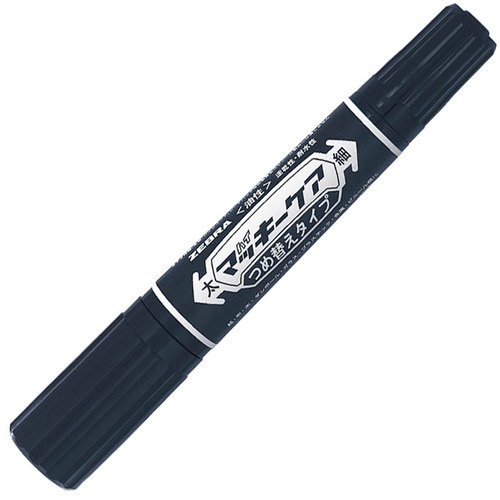 ゼブラ　油性マーカー　ハイマッキーケア　つめ替えタイプ　太字＋細字　黒　ＹＹＴ５－ＢＫ　１セット（１０本）1