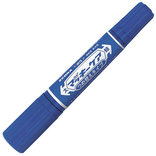 ゼブラ　油性マーカー　ハイマッキーケア　つめ替えタイプ　太字＋細字　青　ＹＹＴ５－ＢＬ　１セット（１０本）1