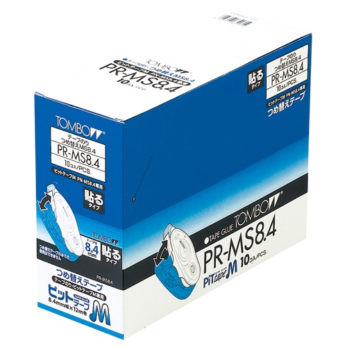 トンボ鉛筆　テープのり　ピットテープＭ　貼るタイプ　つめ替え　８．４ｍｍ×１６ｍ　ＰＲ－ＭＳ８．４　１セット（１０個）2