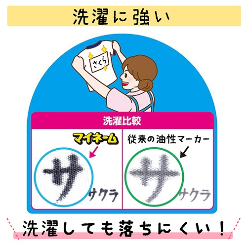 サクラクレパス　油性マーカー　マイネーム　極細　くろ　ＨＫ＃４９　１セット（１０本）5