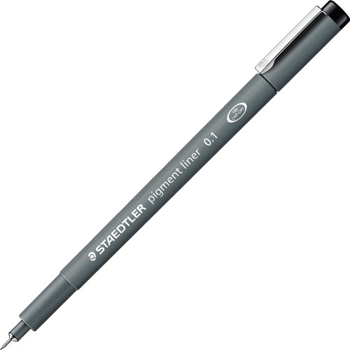 ステッドラー　ピグメントライナー　０．１ｍｍ　黒　３０８　０１－９　１セット（１０本）1