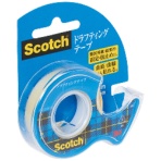 ３Ｍ　スコッチ　ドラフティングテープ　小巻　１２ｍｍ×５ｍ　ディスペンサー付　Ｄ－１２　１セット（２４個）
