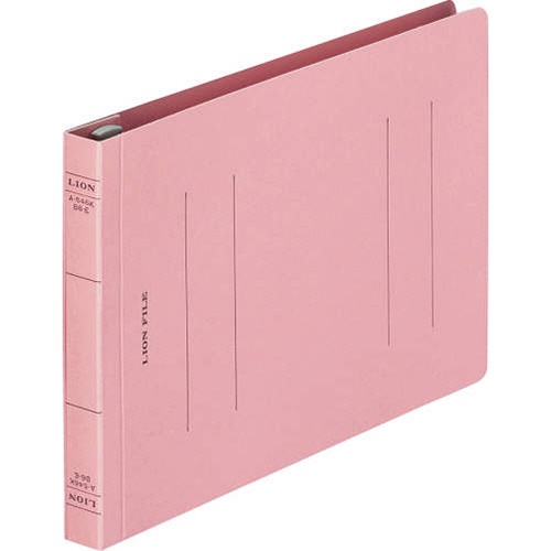 ライオン事務器　フラットファイル（環境）　樹脂押え具　Ｂ６ヨコ　１５０枚収容　背幅１８ｍｍ　ピンク　Ａ－５４６ＫＢ６Ｅ　１セット（１０冊）1