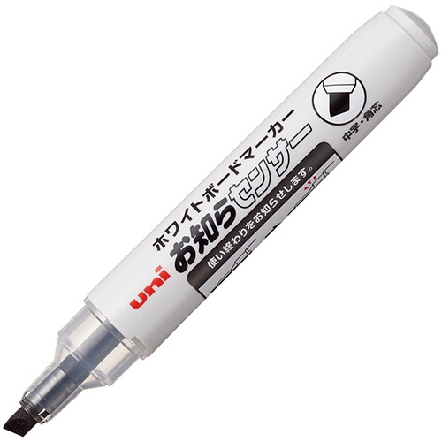 三菱鉛筆　ホワイトボードマーカー　お知らセンサー　中字角芯　黒　ＰＷＢ１２０５Ｋ．２４　１セット（１０本）2