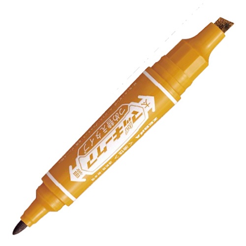 ゼブラ　油性マーカー　ハイマッキーケア　つめ替えタイプ　太字＋細字　ライトブラウン　ＹＹＴ５－ＬＥ　１セット（１０本）1