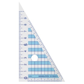 コクヨ　三角定規（まなびすと）（再生ＰＥＴ樹脂製）　１０ｃｍ　３０度＆４０度　ＧＹ－ＧＢＡ２１０　１セット（１０組）