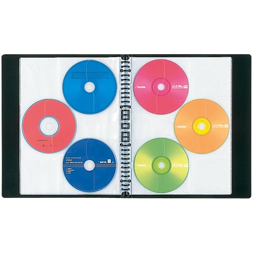 セキセイ　ＣＤ・ＤＶＤポケット　Ａ４タテ　２・３・４・３０穴　両面６ポケット　ＤＶＤ－１００６　１セット（１００枚：１０枚×１０パック）2