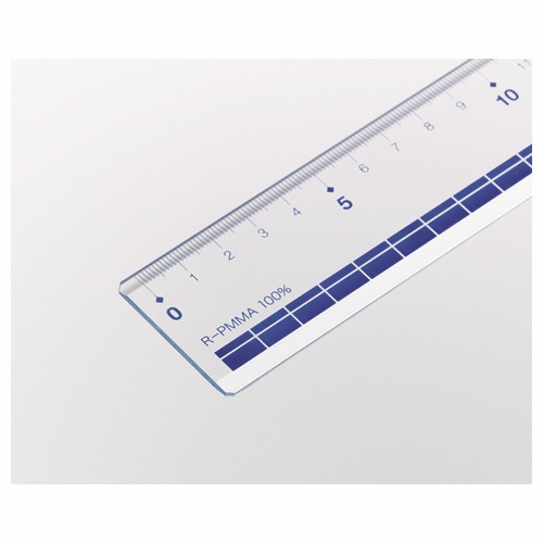 ライオン事務器　再生アクリル直線定規　１５ｃｍ　Ｎｏ．５ＭＲ　１セット（１０本）3