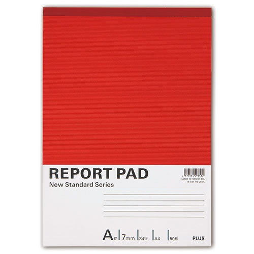 プラス　レポートパッド　Ａ４　Ａ罫　５０枚　ＲＥ－２５０Ａ　１セット（１０冊）1