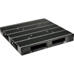 日本プラパレット　ＮＰＣ　プラスチックパレットＺＦＤ－１２１２Ｅ－ＲＲ　片面四方差し　黒　ＺＦＤ－１２１２Ｅ－ＲＲ－ＢＫ　１枚