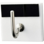 日本緑十字社　キーハンガー　黒　３０×３３ｍｍ　裏面テープ付　アクリル製　キーハンガー１Ｒ（５）　３０２００５　１個