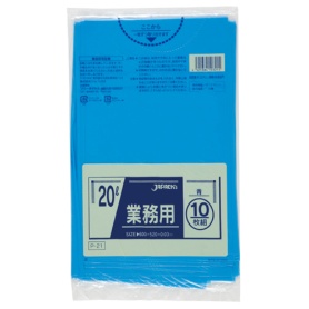 ジャパックス　業務用ポリ袋　青　２０Ｌ　Ｐ２１　１セット（６００枚：１０枚×６０パック）