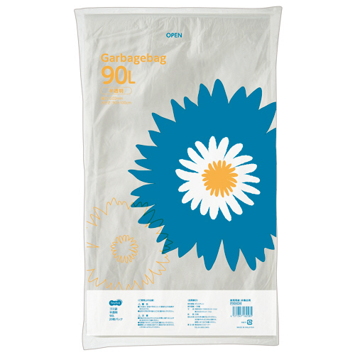 TANOSEE ゴミ袋 半透明 90L 1セット(300枚:20枚×15パック)