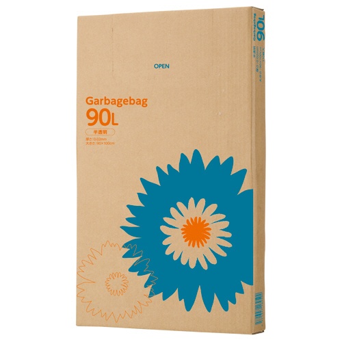 ＴＡＮＯＳＥＥ　ゴミ袋　半透明　９０Ｌ　ＢＯＸタイプ　１セット（３３０枚：１１０枚×３箱）1