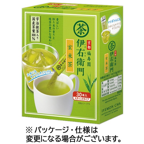 宇治の露製茶　伊右衛門　インスタント抹茶入玄米茶スティック　１セット（１２０本：３０本×４箱）1