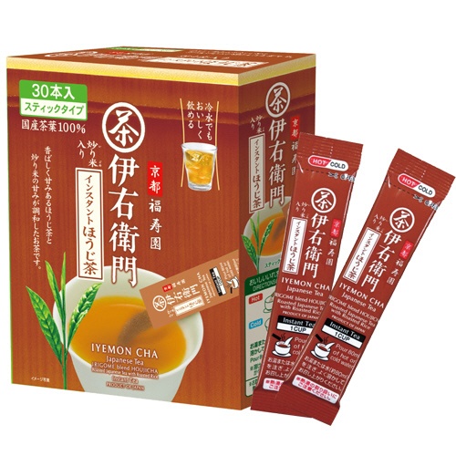 宇治の露製茶　伊右衛門　インスタントほうじ茶スティック　１セット（１２０本：３０本×４箱）1