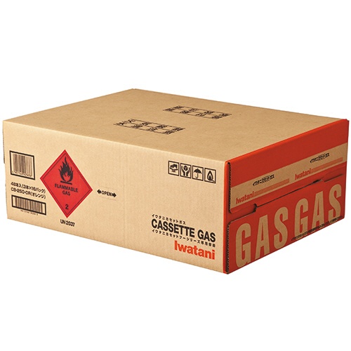 岩谷産業　カセットガス　オレンジ　２５０ｇ／本　ＣＢ－２５０－ＯＲ　１セット（４８本：３本×１６パック）3