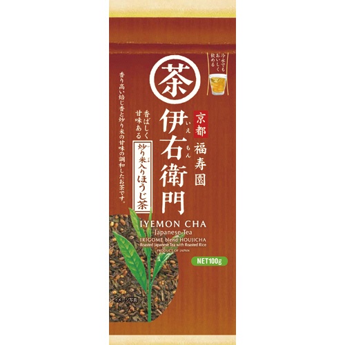 宇治の露製茶　伊右衛門　炒り米入りほうじ茶　１００ｇ／袋　１セット（３袋）1