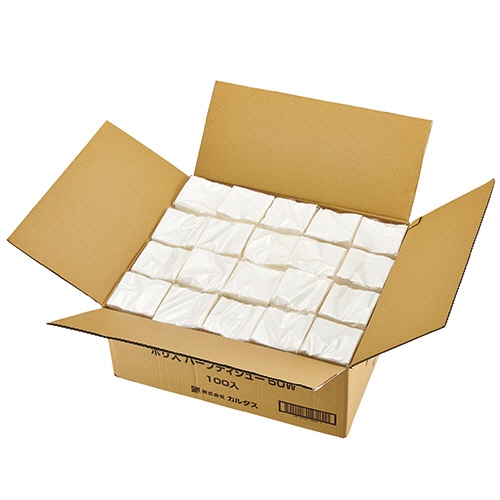 カルタス　ビズーレ　ポリ入りハーフティッシュ　５０組／個　１セット（３００個：１００個×３ケース）1