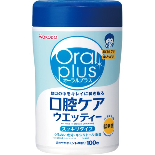 アサヒグループ食品　オーラルプラス　口腔ケアウエッティー　スッキリタイプ　本体　１セット（１２００枚：１００枚×１２本）1