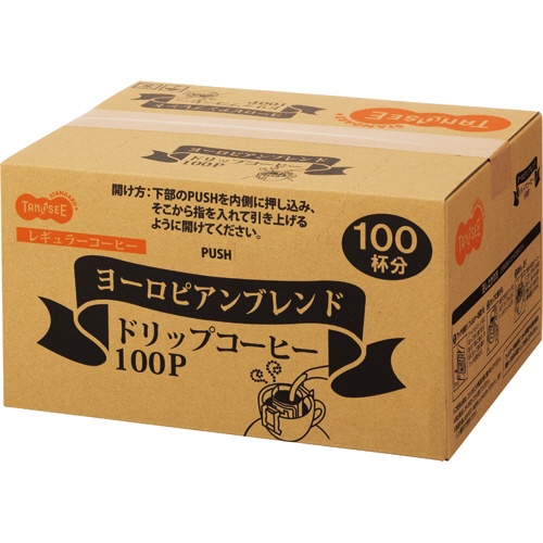 ＴＡＮＯＳＥＥ　オリジナルドリップコーヒー　ヨーロピアンブレンド　８ｇ　１ケース（４００袋：１００袋×４箱）1