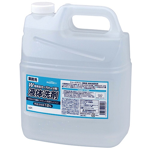 熊野油脂　ファーマアクト　業務用液体洗濯洗剤　４Ｌ／本　１セット（４本）1