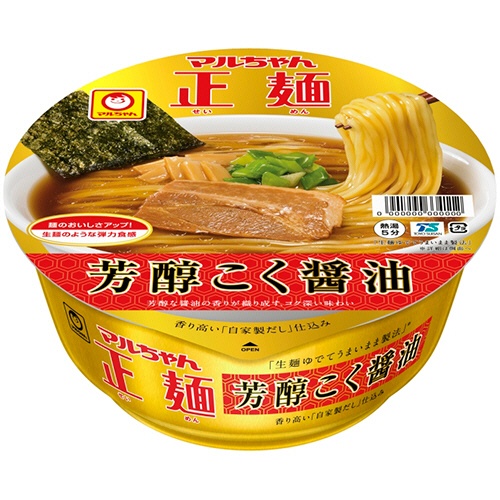 東洋水産　マルちゃん正麺　カップ　芳醇こく醤油　１１９ｇ　１セット（２４食：１２食×２ケース）1