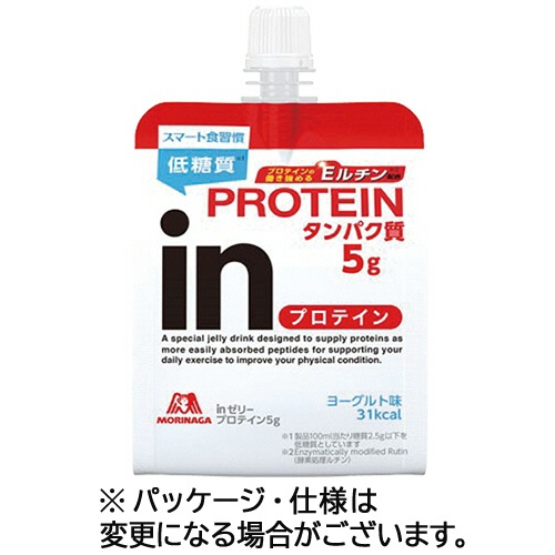 森永製菓　ｉｎゼリー　プロテイン（タンパク質５ｇ）　１８０ｇ　１セット（３６パック）1