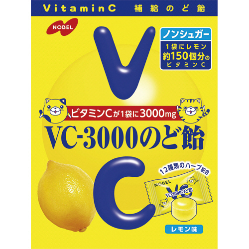 たのめーる ノーベル Vc 3000のど飴 袋タイプ 90g 1セット 6袋 の通販