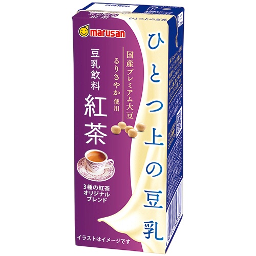 マルサンアイ　ソイプレミアム　ひとつ上の豆乳　豆乳飲料　紅茶　２００ｍｌ　紙パック　１ケース（２４本）1