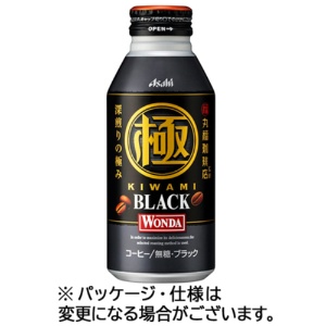アサヒ飲料　ワンダ　極　ブラック　４００ｇ　ボトル缶　１ケース（２４本）1