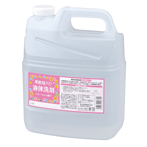 熊野油脂　ファーマアクト　液体洗濯洗剤　柔軟剤入り　４Ｌ／本　１セット（４本）1