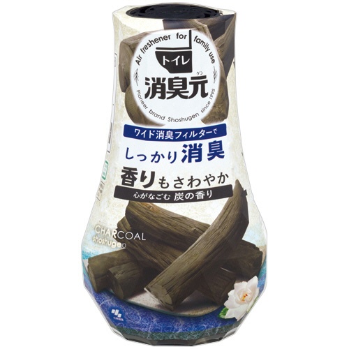 小林製薬　トイレの消臭元　心がなごむ炭の香り　４００ｍＬ　１セット（３個）1