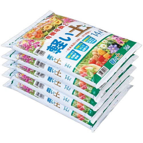グリーンプラン　かるい土　１４Ｌ／袋　１セット（５袋）2
