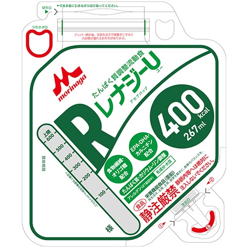 森永乳業クリニコ　レナジーＵ　アセプバッグ　４００ｋｃａｌ　２６７ｍｌ　１セット（２０パック）1