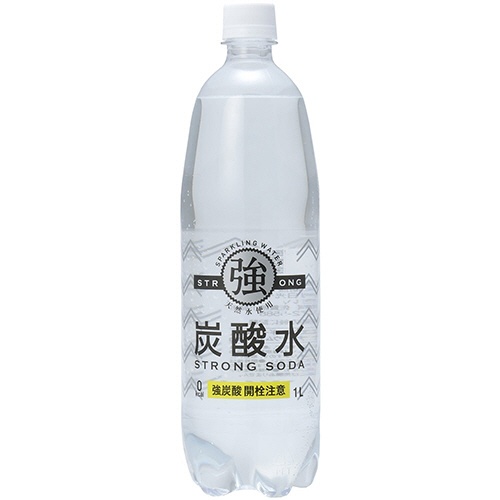 友桝飲料　強炭酸水　１Ｌ　ペットボトル　１ケース（１５本）1