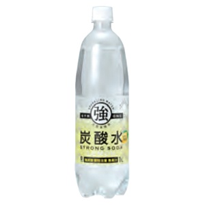 友桝飲料　強炭酸水レモン　１Ｌ　ペットボトル　１ケース（１５本）1