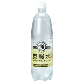 友桝飲料　強炭酸水レモン　１Ｌ　ペットボトル　１ケース（１５本）